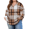 thumbnail image 1 of PINKSIR Womens Plus Size Hoodies Trendy Fall Fashion V Neck Oversized Sweatshirt Tops Clothes,Size 1X-5X, 1 of 10