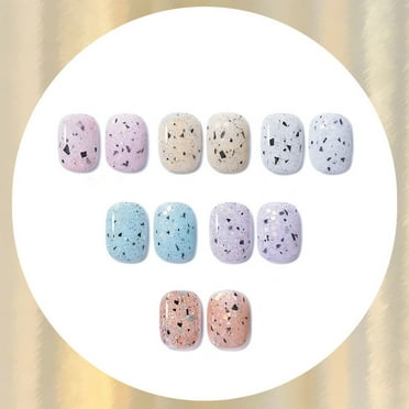 PINNI Egg Shell Gel Nail Polish Kit, Speckled Nail Polish Gel Nail Polish Reflective Glitter Semi-permanent UV Gel Polish Sequins Glitter Shiny Gel Nail Varnish Shiny Shimmer White Gel polish