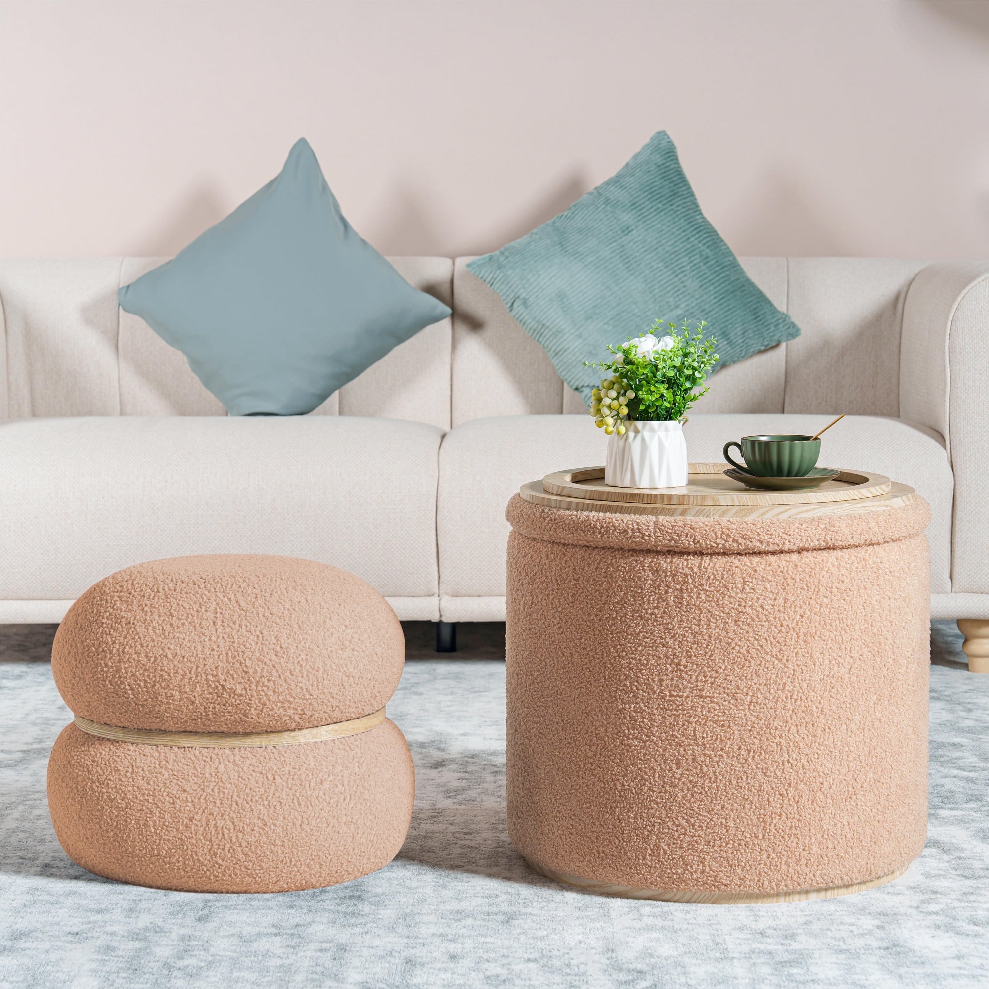 Better Homes & Gardens Round Tufted Storage Ottoman with Better Homes & Gardens Round Tufted Storage Ottoman with