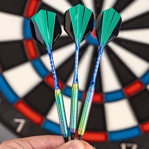 PINPOINT Soft Tip Darts Durable Brass Barrels with Plastic Tips 6 Flights Included Pack of 3 Darts