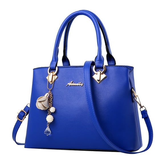 PINQI 2025 Womens Tote Bag Fashion Handbags Ladies Purse Satchel Shoulder Bags Tote Leather Bag for Ladies Purse Shoulder Bags(Blue,One Size)