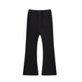 thumbnail image 1 of PINQI 3-8 Years Girls Flare Leggings Cotton Flare Pants for Girls High Waisted Boot Cut Yoga Pants Kids Comfortable Stretchy Bell Bottoms (Black,3-4 Years), 1 of 9