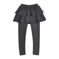 thumbnail image 1 of PINQI 3-9 Years Kids Girls Leggings Toddler Pants Leggings for Girls School Tutu Kids Ruffle Skirt Pull On Warm Thermal Tights Pants(Grey,8-9 Years), 1 of 9