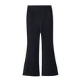 thumbnail image 1 of PINQI 4-13 Years Kids Breathable Trousers Little/Big Girls' Cut Pants Summer Children's Slim Leggings High Waisted Large Children's Bell Bottoms(Black-c,4-5 Years), 1 of 4