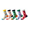 thumbnail image 1 of PINQI 5 Pairs Women Socks Print Socks Gifts Cotton Long Socks for Women Novelty Cute Socks Non Slip Socks for Women's Home Socks Walking Socks for Women's Fashion Socks(D,One Size), 1 of 3