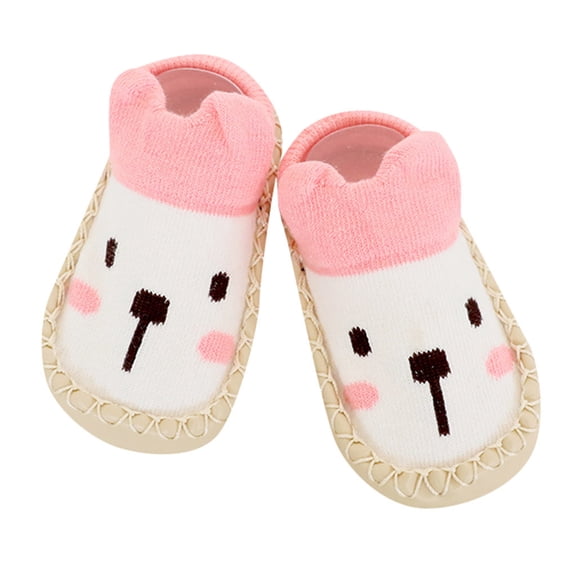 PINQI Baby Anti-Slip Sock Shoes Soft Sole Animal Design Leather Bottom Floor Socks for Toddlers Comfortable and First Walking Slipper Socks for Baby Shoes Ideal for Indoor Use