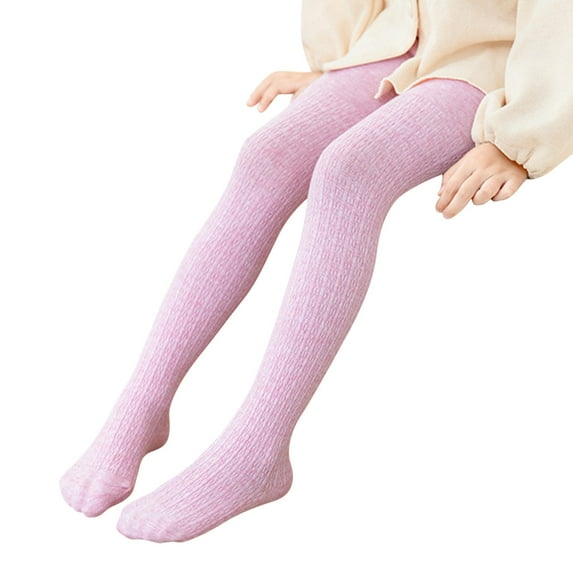 PINQI Baby Cartoon Leggings Toddler Kids Girls Cotton Warm Full Leggings Knitted Tights Pantihose Stretchy Basic Full Length Pants Pantyhose for Spring Autumn Stocking