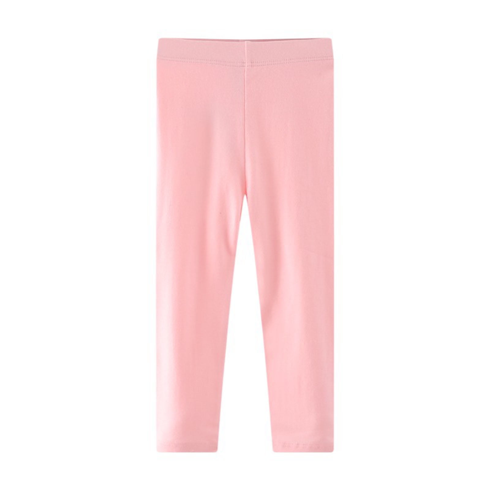 Babyhug Cotton Lycra Full Length Skinny Fit Solid Leggings with Stretch - Pink main image 1