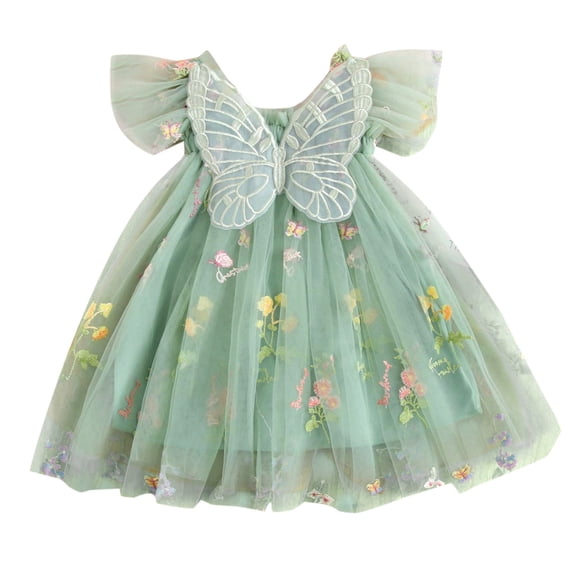 PINQI Baby Girl Tutu Dress Toddler Girls Sleeveless Snowflake Paillette Princess Dress Dance Princess Dresses Summer Cute Clothes(a-Blue,2-3 Years)