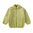thumbnail image 1 of PINQI Baby Loose Outwear Little/big Kids Boys and Girls Solid Color Zipper Long Sleeve Short Collar Winter Warm Coat Daily Lightweight Jackets, 1 of 5