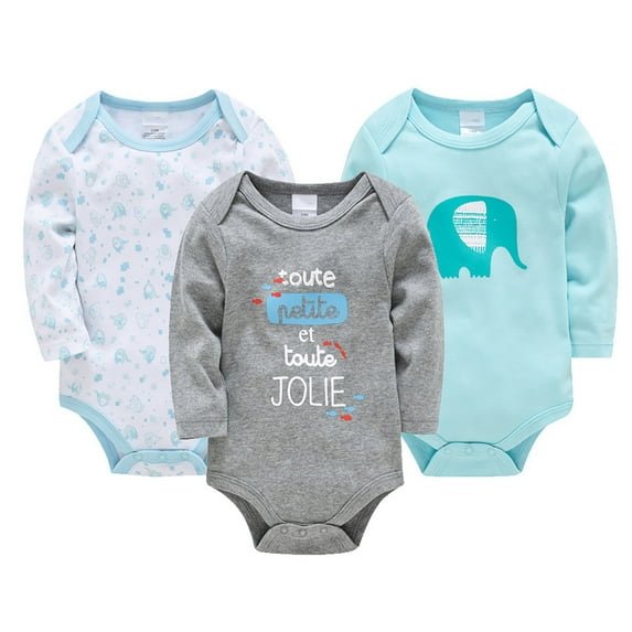 PINQI Baby Plain Cotton Short Sleeve Jumpsuit Children's Romper Boys and Girls Solid Color Bodysuit Summer Soft and Comfy Clothes(c-Blue,12-18 Months )