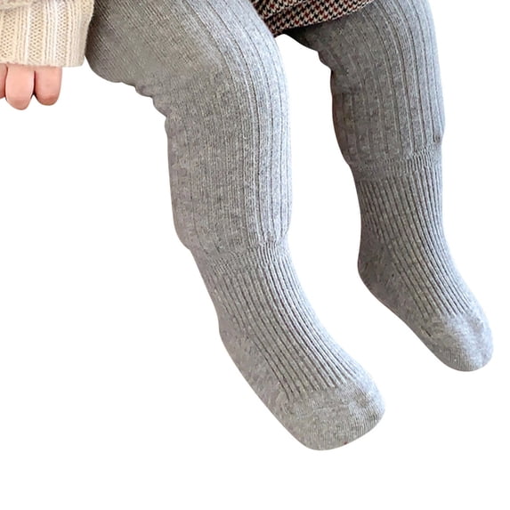 PINQI Baby Pull On Leggings Toddler Kids Baby Girls Cotton Thick Lined Warm Full Leggings Pantihose Stretchy Basic Full Length Pants Pantyhose for Winter Stocking