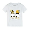 thumbnail image 1 of PINQI Baby Soft Blouse Boys and Girls Festival Gnome Cartoon Print I LOVE Print Short Sleeved T Shirt 1 to 10 Years Old, 1 of 3