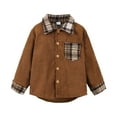 thumbnail image 1 of PINQI Baby Sport Coat Kids Toddler Baby Girls Boys Autumn Pocket Winter Plaid Cotton Long Sleeve Coat Jacket Clothes with Pockets, 1 of 9