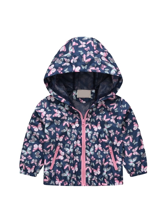 Baby Sport Jacket Toddler Boys Girls 𝐒𝐮𝐧𝐬𝐜𝐫𝐞𝐞𝐧 Jackets Printing Cartoon Hooded Outerwear Spring Autumn Zipper Coats for 1 to 5 Years