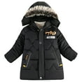thumbnail image 1 of PINQI Baby Windproof Tops Children Winter Boys Jacket Coat Hooded Coat Fashion Kids Warm Clothes Jacket Boys Windproof Outerwear, 1 of 9