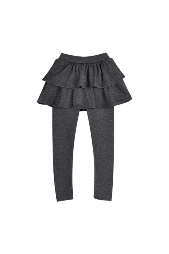 Birthday Dresses for Baby Girls Kids Girls Warm Cute Cake Culottes Leggings With Ruffle Tutu Skirt Pants Little Girls Footless Leggings With Ruffle Tutu Skirt Pants
