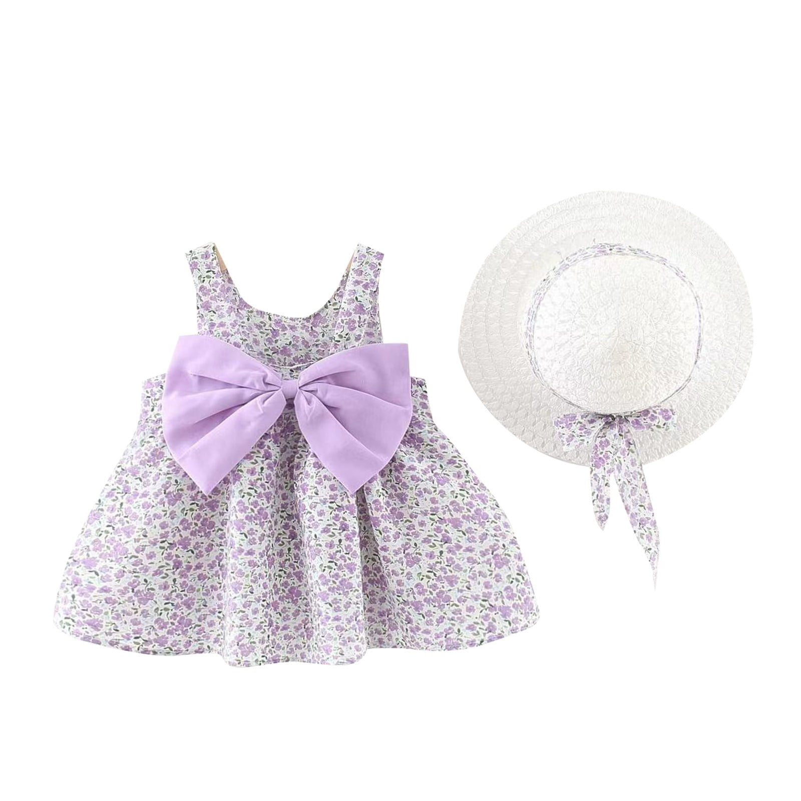 Petit Bebe Caroline Pink/Blue Liberty Floral Strap Sundress main image 0