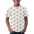 thumbnail image 1 of PINQI Boys Girl's Graphic Tees Cute Fruit Printed T-Shirts Short Sleeve Crewneck Floral Tee Shirt Summer Casual Shirt Tops, 1 of 5
