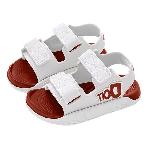 PINQI Boys Sandals Double Adjustable Strap Lightweight Beach Sandals Slip On Open Toe Athletic Water Shoes for Toddler