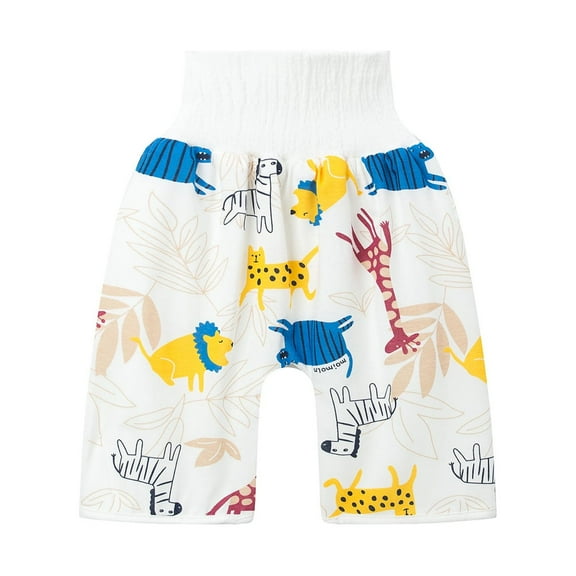 PINQI Breathable Short Pants for 0-8 Years Baby Boys Girls Waterproof Diaper Pants Training Cloth 3 in 1 Diaper Summer Shorts