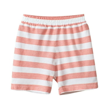 PINQI Breathable Short Pants for 1-10 Years Kids Toddler Boys Summer Elastic Waist Knit Shorts 2 Pack Baby Pull On Soft Active Running Shorts