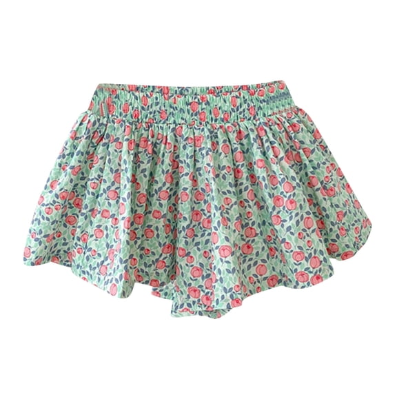 PINQI Cartoon Shorts for Child Toddler Summer Girls Shorts Flower Prints Fashion Cute Skirt Beach Shorts for Girls Clothes 1-5 Years