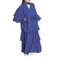 thumbnail image 1 of PINQI Casual Dress for Toddler Girls Dress Children Girls Chiffon Dress Cardigan Abaya Hijab Dress with Belt Dubai Elegant Dress Prayer Party Gift, 1 of 5
