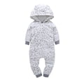 thumbnail image 1 of PINQI Casual Romper for Baby Girls Boys Floral Animal Ear Autumn Long Sleeve Romper Jumpsuit Clothes for 0 to 24 Months, 1 of 2