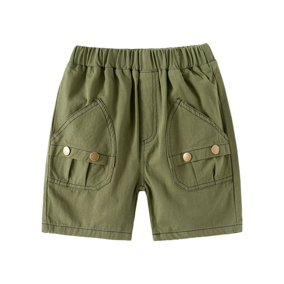PINQI Child Summer Shorts Toddler Baby Casual Stretchy Denim Summer Solid Color Hot Jean Shorts with Pockets for 1 to 6 Years