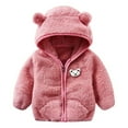 thumbnail image 1 of PINQI Children Outerwear 2024 Cute Baby Girls Boys Jacket Bear Ears Hooded Zipper Warm Winter Coat Long Sleeve Outerwear for 0 to 24 Months, 1 of 7