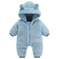 thumbnail image 1 of PINQI Children Outerwear 2024 Cute Baby Girls Boys Winter Clothes Snowsuit Teddy Bear Onesie Outfit Jumpsuit Romper Coat Hooded Suit, 1 of 5
