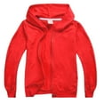 thumbnail image 1 of PINQI Clearance Coats Warm Winter Jackets Children's Cardigan Zipper Cotton Jacket Solid Color Spring and Autumn Thin Windbreaker Spring Fall Jackets for Kids(Red,11-12 Years), 1 of 9