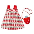 thumbnail image 1 of PINQI Cute Little Girls Dress Toddler Girls Sleeveless Sundress Cartoon Carrot Prints Ruffles Dress Princess Dress Girls' Casual Dresses, 1 of 4