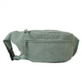 thumbnail image 1 of PINQI Fanny Pack Corduroy Waist Bag Travel Sport Bag for Girl Women Waist Pack Lightweight Shoulder Bag Fashion Phone Waist Pack(Green,One Size), 1 of 1
