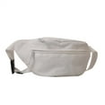 thumbnail image 1 of PINQI Fanny Pack Corduroy Waist Bag Travel Sport Bag for Girl Women Waist Pack Lightweight Shoulder Bag Fashion Phone Waist Pack(White,One Size), 1 of 1