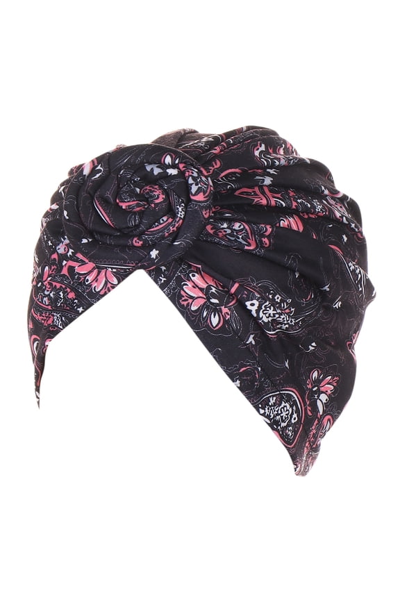Female Stretch Headwrap Women Ethnic Boho Floral Hair Cover Wrap Turban Headwear Turban Cap For Women Cancer Head Hat Cap