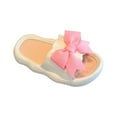 thumbnail image 1 of PINQI Girls Bowknot Slippers Cute Cushion Thick Flip Flops Summer Sole Sole Large Bow Kawaii Platform Cloud Slides Slipper, 1 of 4