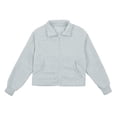 thumbnail image 1 of PINQI Girls Solid Color Casual Sport High Neck Zipper Cardigan Jacket Kids Fall Long Sleeve Coat Outerwear with Pockets 3-14 years(Grey,5-6 Years), 1 of 4