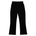 thumbnail image 1 of PINQI 4-16Years Stretch Trousers Girls Yoga Pants Black Size Soft Stretch Flare Leggings Full Length Yoga Bootcut Pants for Kids Teens Dance, 1 of 7