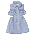 thumbnail image 1 of PINQI Holiday Dress for Little Girls Toddler Girls Sleeveless Sundress Jean Skirt Dress Princess Dress Girls' Casual Dresses 1 to 6 Years, 1 of 9