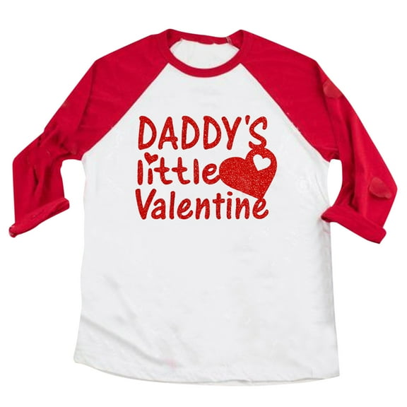 PINQI Kids Clothing Kids Baby Valentine's Day T Shirt Toddler Girls Boys Letter Heart Print Blouse Valentine Oversized Crewneck Tee Long Sleeve Tops(1-Red,4-5 Years)
