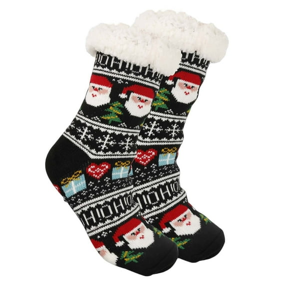 PINQI Kids Fuzzy Christmas Socks Boys Girls High Ankle Socks Thick Warm Novelty Toddler Socks Kids Winter Socks Women's Fashion Socks Women's Calf Socks Sport Socks Crew Socks(E,One Size)