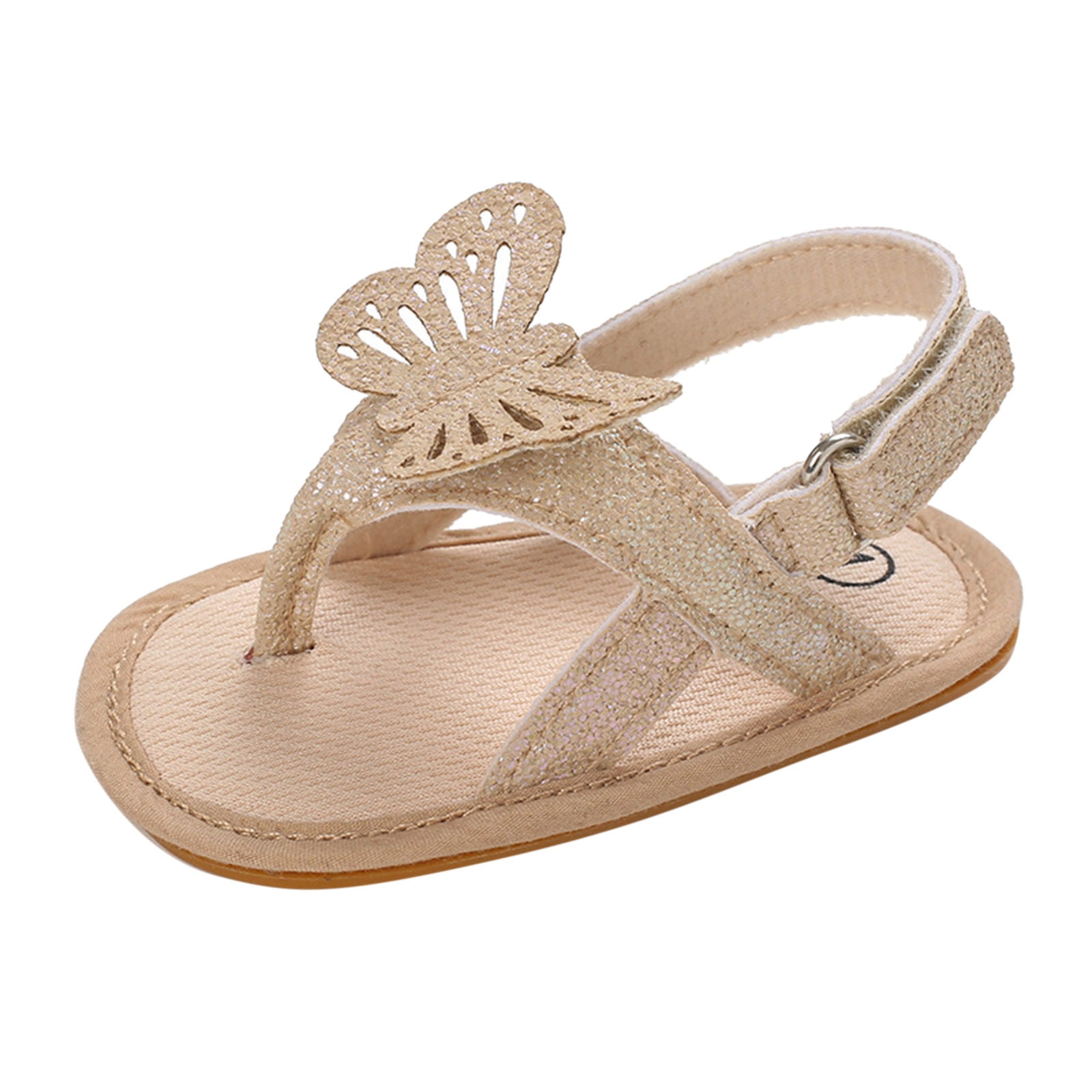 PINQI Kids Open Toe Thong Sandals Baby Boys Girls Bow Flat Wide