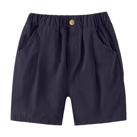 PINQI Kids Spring Shorts Toddler Baby Casual Stretchy Denim Pants Summer Solid Color Hot Jean Shorts with Pockets for 1-6 Years