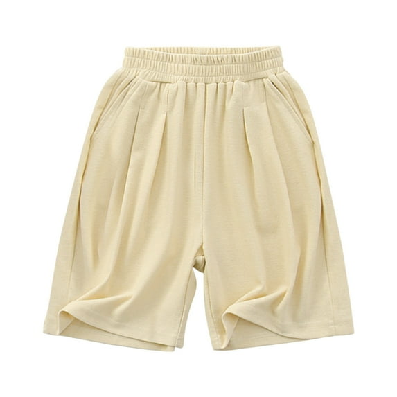 PINQI Kids Summer Short Pants Toddler Baby Girls Shorts Solid Color Shorts Summer Outdoor Casual Fashionable Shorts for Boys Girls
