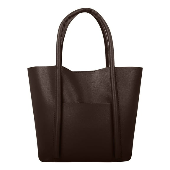 PINQI Large Tote Bag for Women Work Solid Color Large Capacity Shoulder Bag Ladies Fashion Leather Travel Purses and Handbags(A,One Size)