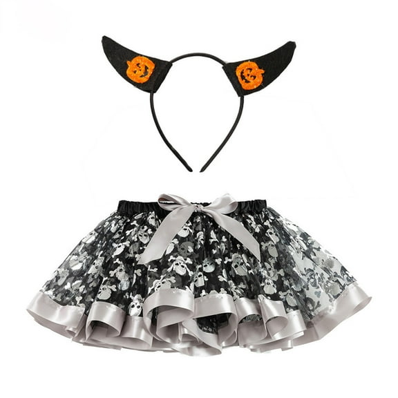PINQI Lightweight Short Skirt for Baby Kids Girls Tutu Halloween Party Dance Ballet Toddler Baby Skirt Hairband Girl Tutu Skirt Birthday Tutu Skirts for Girls
