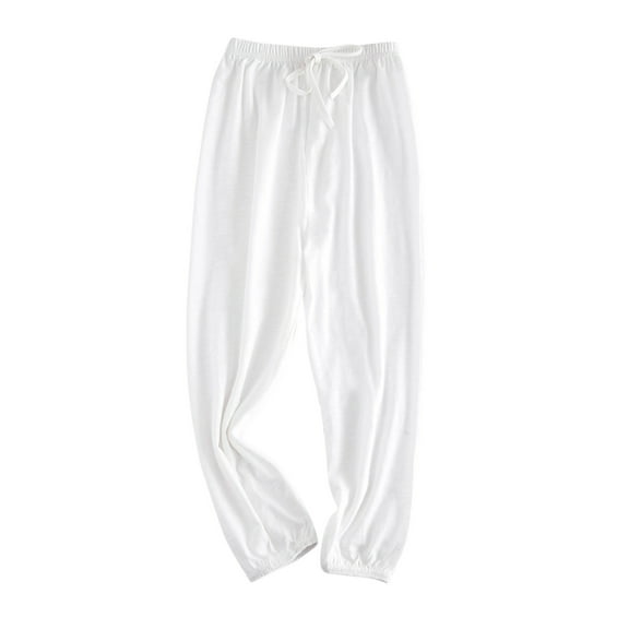 PINQI Little Child Autumn Solid Color Workwear Stretch Pull on Pants Boys Solid Cotton Elastic Waist Trousers Active Jogger Pants with Pocket(B-White,18-24 Months)