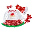 thumbnail image 1 of PINQI Pageant Dresses for Baby Girls 4PCS Baby Girls Christmas Letter Print Tutu Dress Outfits Set 0 to 24 Months Party Clothing Dress, 1 of 4